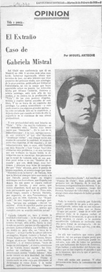El extraño caso de Gabriela Mistral