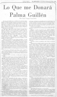 Lo que me donará Palma Guillén