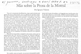 Más sobre la prosa de la Mistral