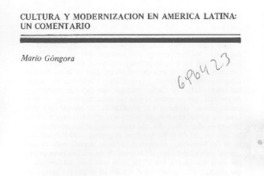 Cultura y modernización en América Latina