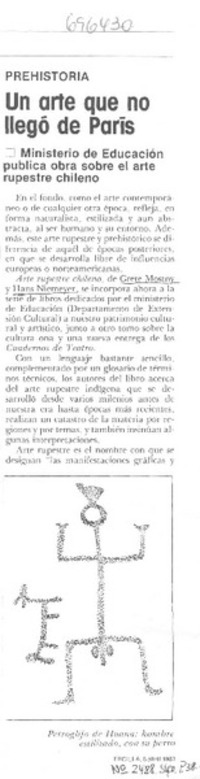 Un arte que no llegó de París.