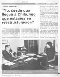 "Yo, desde que llegué a Chile, veo que estamos en reestructuración" : [Entrevista]