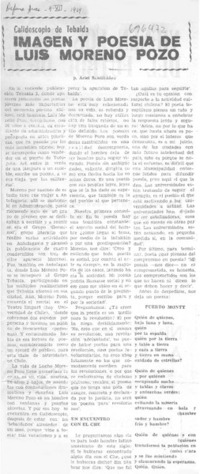 Imagen y poesía de Luis Moreno Pozo