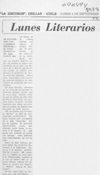 Mi encuentro con Gabriela Mistral.