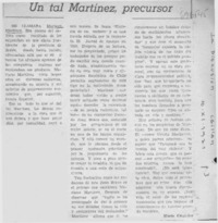 Un tal Martínez, precursor