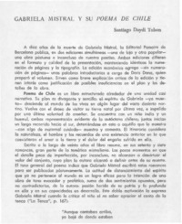 Gabriela Mistral y su Poema de Chile
