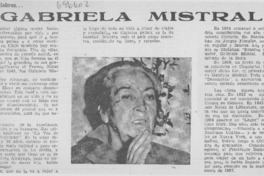 Gabriela Mistral.