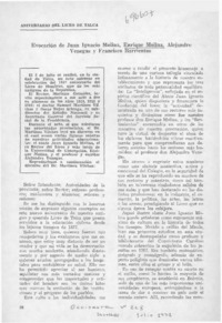 Evocación de Juan Ignacio Molina, Enrique Molina, Alejandro Venegas y Francisco Barrientos.