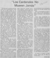 Los cardenales no mueres jamás"