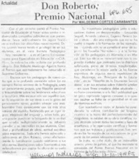 Don Roberto; premio nacional
