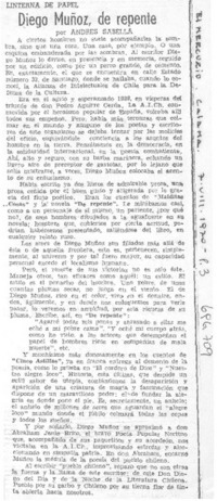 Diego Muñoz, de repente