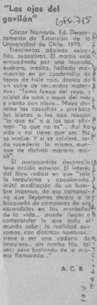 Los ojos del gavilán