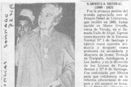 Gabriela Mistral.