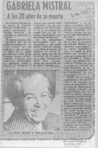 Gabriela Mistral.