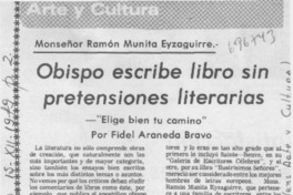 Obispo escribe libro sin pretensiones literarias