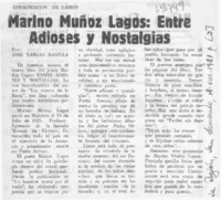 Marino Muñoz Lagos: entre adioses y nostalgias