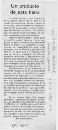 Un producto de esta tierra