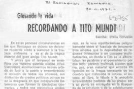 Recordando a Tito Mundt