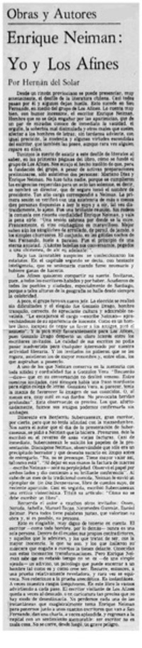 Enrique Neiman: Yo y los afines