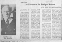 Los recuerdos de Enrique Neiman
