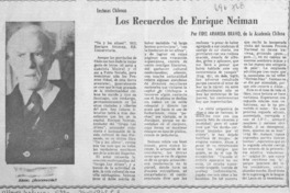 Los recuerdos de Enrique Neiman
