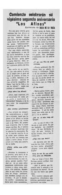 Comiendo celebrarán su vigésimo aniversario "Los Afines" : [entrevista]