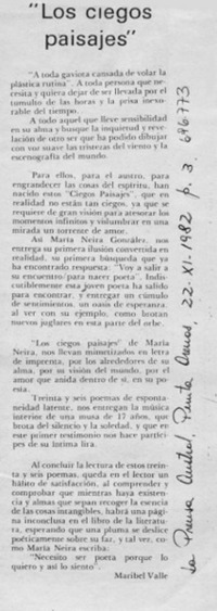 Los ciegos paisajes