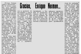 Gracias, Enrique Neiman...