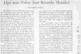 Algo más sobre José Ricardo Morales