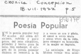 Poesía popular
