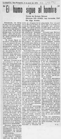 El humo sigue al hombre"