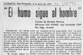 El humo sigue al hombre"