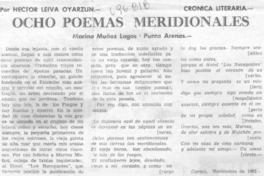 Ocho poemas meridionales