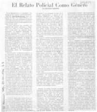 El relato policial como género