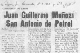 Juan Guillermo Muñoz: San Antonio de Petrel