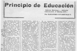 Principio de educación