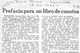 Prefacio para un libro de cuentos