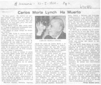 Carlos Morla Lynch ha muerto
