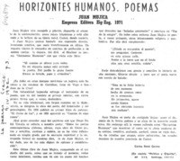 Horizontes humanos, poemas