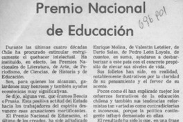 Premio Nacional de Educación