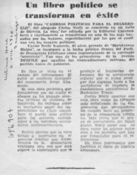Un Libro político se transforma en éxito.