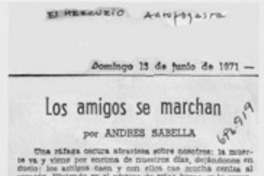 Los amigos se marchan