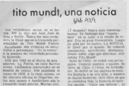 Tito Mundt, una noticia