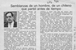 Semblanzas de un hombre, de un chileno que partió antes de tiempo.