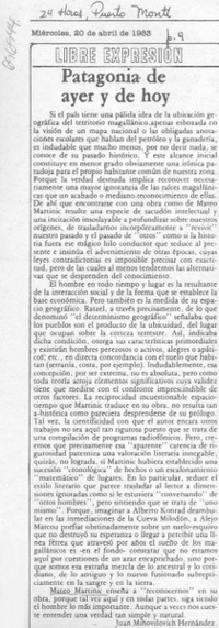 Patagonia de ayer y de hoy