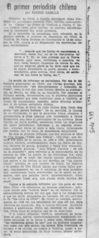 El primer periodista chileno