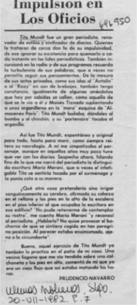 Impulsión en los oficios