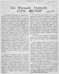 Un Huracán llamado Tito Mundt.