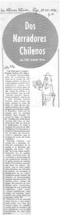Dos narradores chilenos