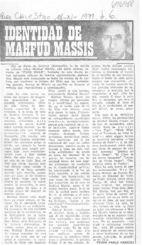 Identidad de Mahfud Massis